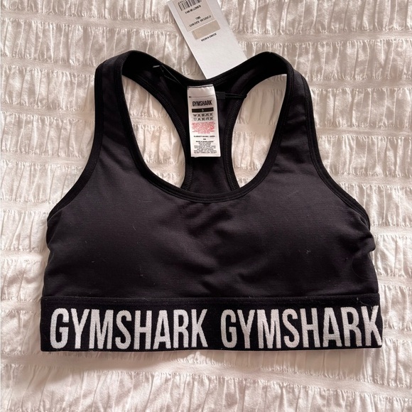 Gymshark Black Sports Bra Medium Impact - Picture 2 of 4